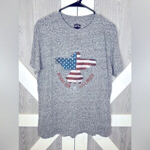 D18.15 Flag & Anthem FREEDOM RISER TEE Heather Gray M